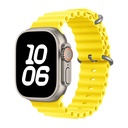 Apple Watch Ultra 49mm Uyumlu Kordon Ocean Silikon Yumuşak Esnek Metal Tokalı Zore KRD-75 Kayış