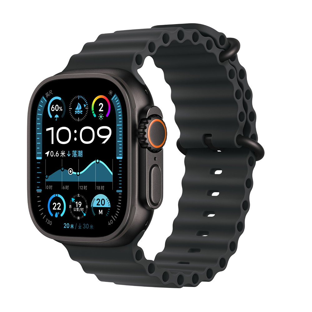 Apple Watch Ultra 49mm Uyumlu Kordon Ocean Silikon Yumuşak Esnek Metal Tokalı Zore KRD-75 Kayış