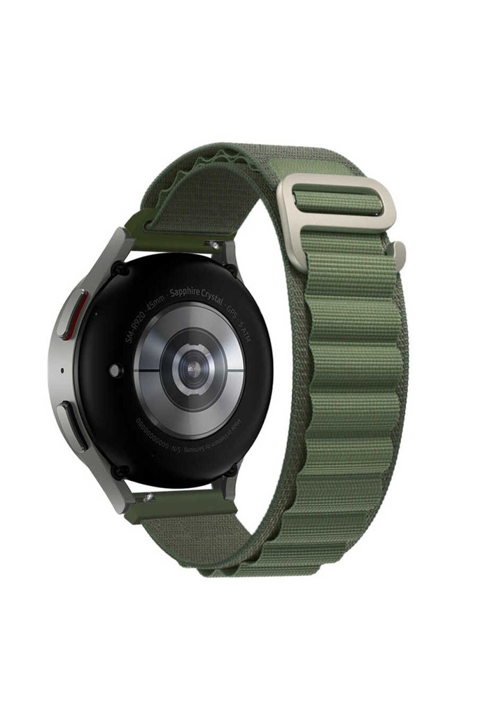 Samsung Galaxy Watch Active 2 44mm Uyumlu 20mm Kordon Alpine Hasır Örgü Zore KRD-74 Kumaş Kayış