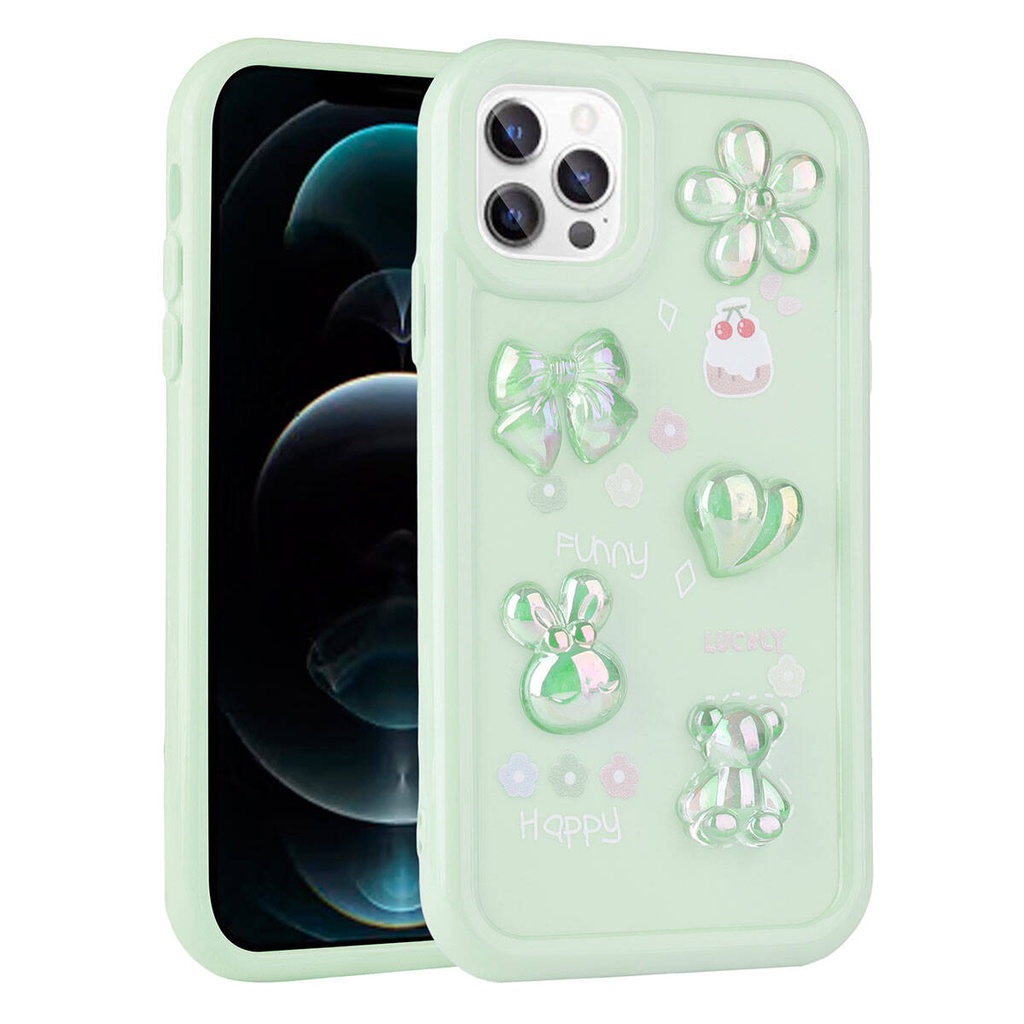 Apple iPhone 11 Pro Uyumlu Kılıf Kabartma Figürlü Parlak Zore Toys Silikon Kapak