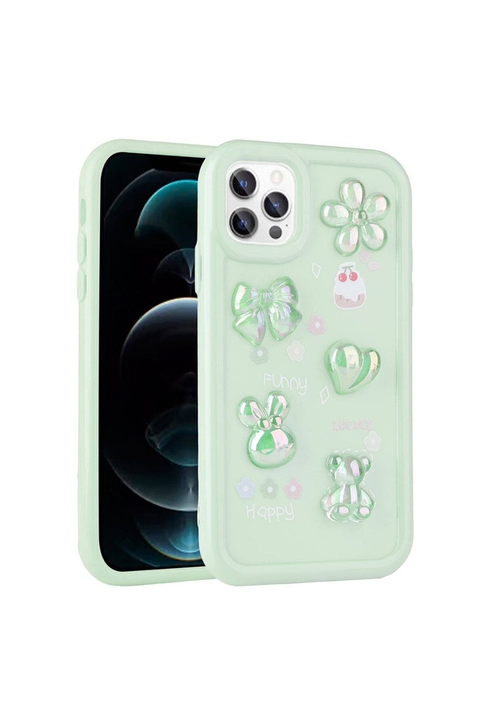 Apple iPhone 11 Pro Uyumlu Kılıf Kabartma Figürlü Parlak Zore Toys Silikon Kapak