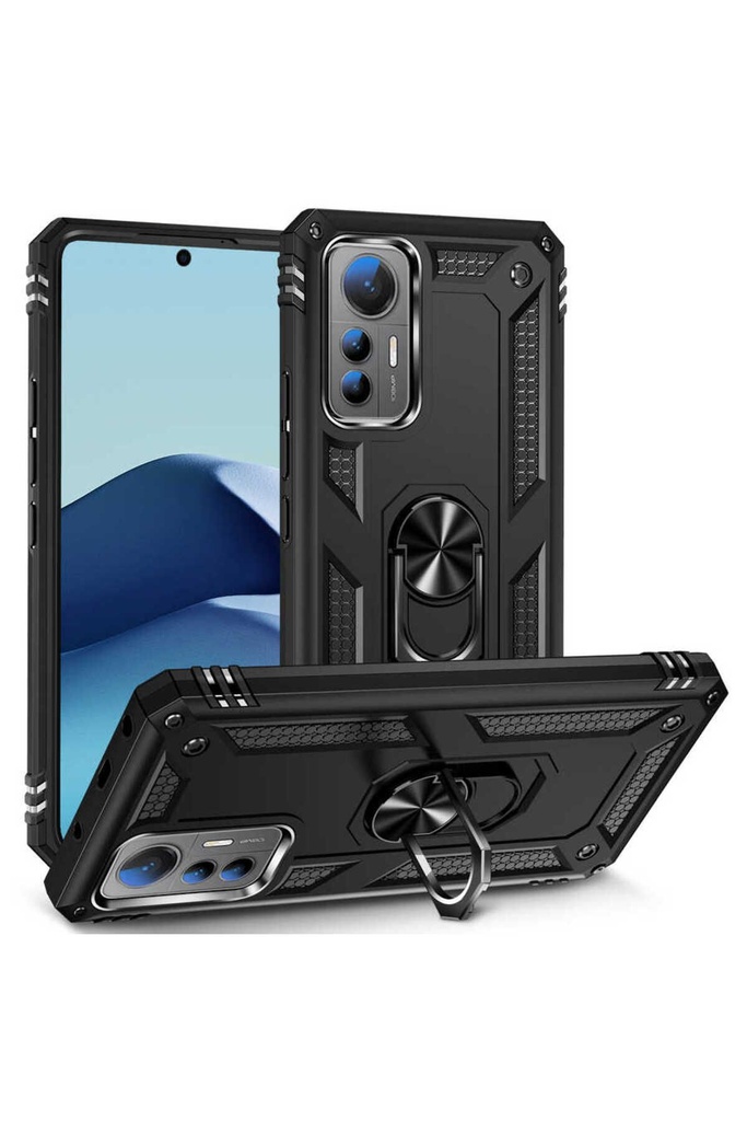 [RNZ-TA80152] Xiaomi Mi 12 Lite Uyumlu Kılıf Zore Vega Kapak (Siyah)