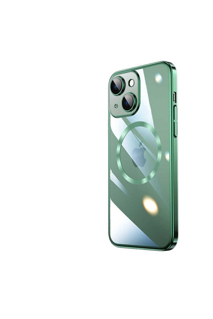 Apple iPhone 14 Uyumlu Kılıf Wireless Şarj Özellikli Sert PC Zore Riksos M-safe Kapak