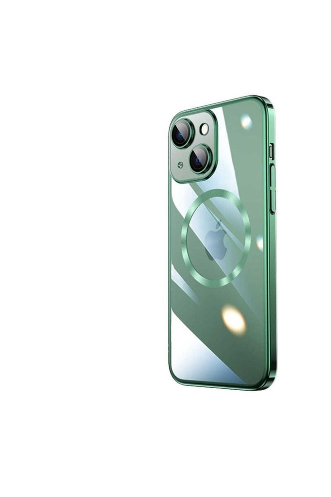 Apple iPhone 14 Plus Uyumlu Kılıf Wireless Şarj Özellikli Sert PC Zore Riksos M-safe Kapak