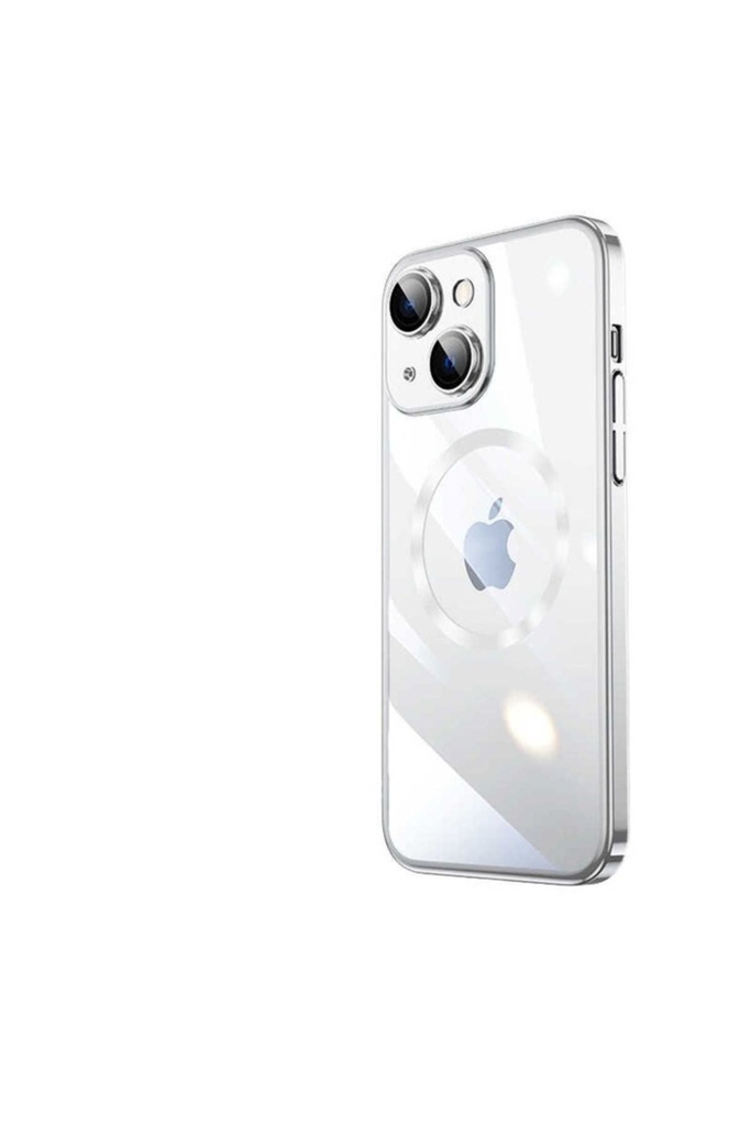 Apple iPhone 13 Uyumlu Kılıf Wireless Şarj Özellikli Sert PC Zore Riksos M-safe Kapak