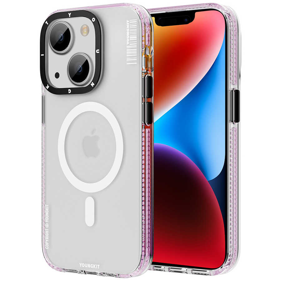 Apple iPhone 14 Uyumlu Kılıf M-safe Şarj Özellikli Youngkit Jane Sand Serisi Kapak