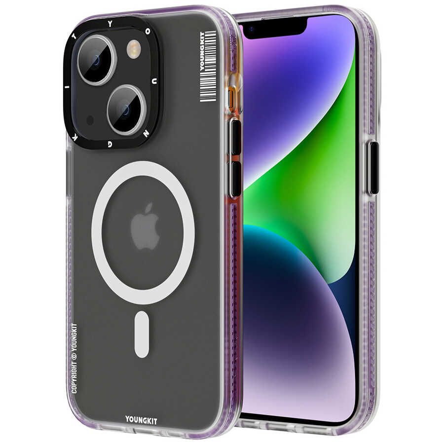 Apple iPhone 14 Plus Uyumlu Kılıf M-safe Şarj Özellikli Youngkit Jane Sand Serisi Kapak