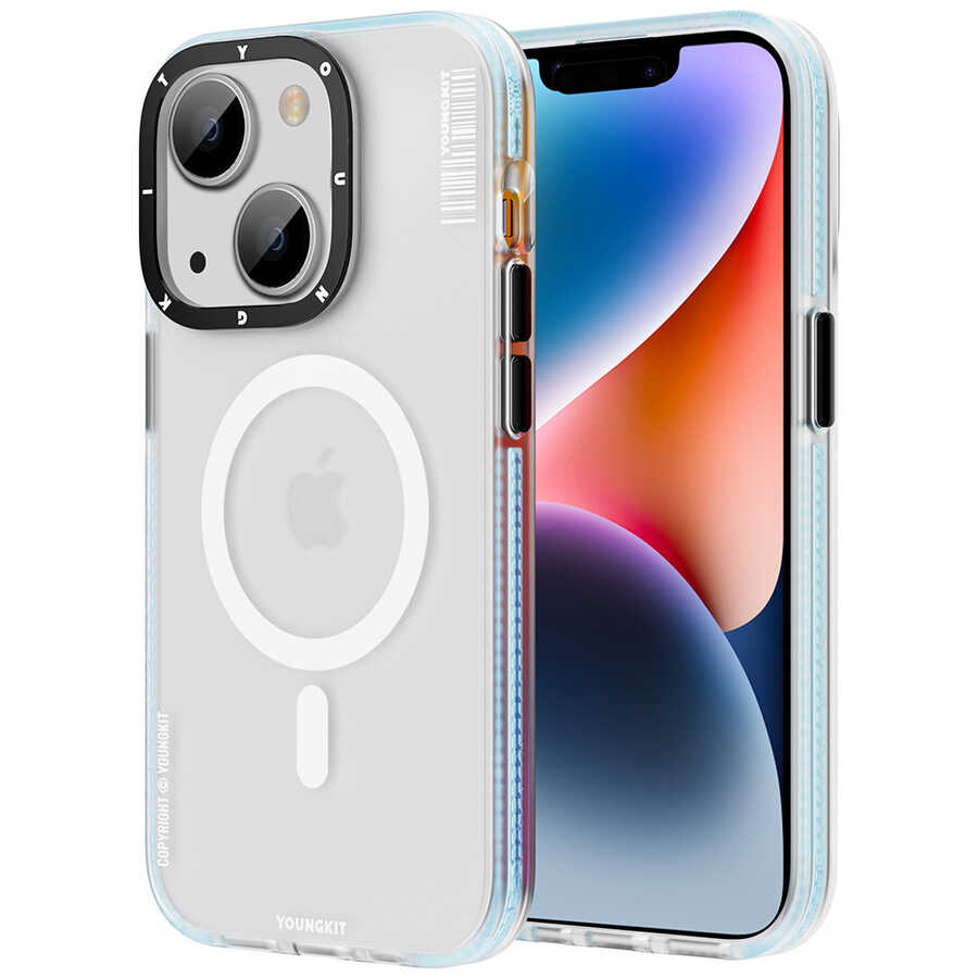 Apple iPhone 14 Plus Uyumlu Kılıf M-safe Şarj Özellikli Youngkit Jane Sand Serisi Kapak