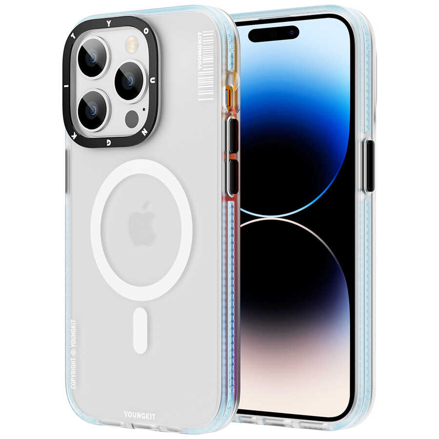 Apple iPhone 14 Pro Max Uyumlu Kılıf M-safe Şarj Özellikli Youngkit Jane Sand Serisi Kapak