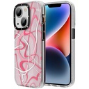 Apple iPhone 14 Plus Uyumlu Kılıf M-safe Şarj Özellikli Youngkit Water-Ink Serisi Kapak