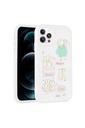 Apple iPhone 12 Pro Max Uyumlu Kılıf Kabartma Figürlü Parlak Zore Toys Silikon Kapak