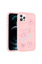 Apple iPhone 12 Pro Max Uyumlu Kılıf Kabartma Figürlü Parlak Zore Toys Silikon Kapak