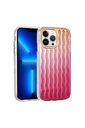 Apple iPhone 14 Pro Max Uyumlu Kılıf Kabartmalı Dalga Tasarımlı Silikon Zore İsmira Kapak