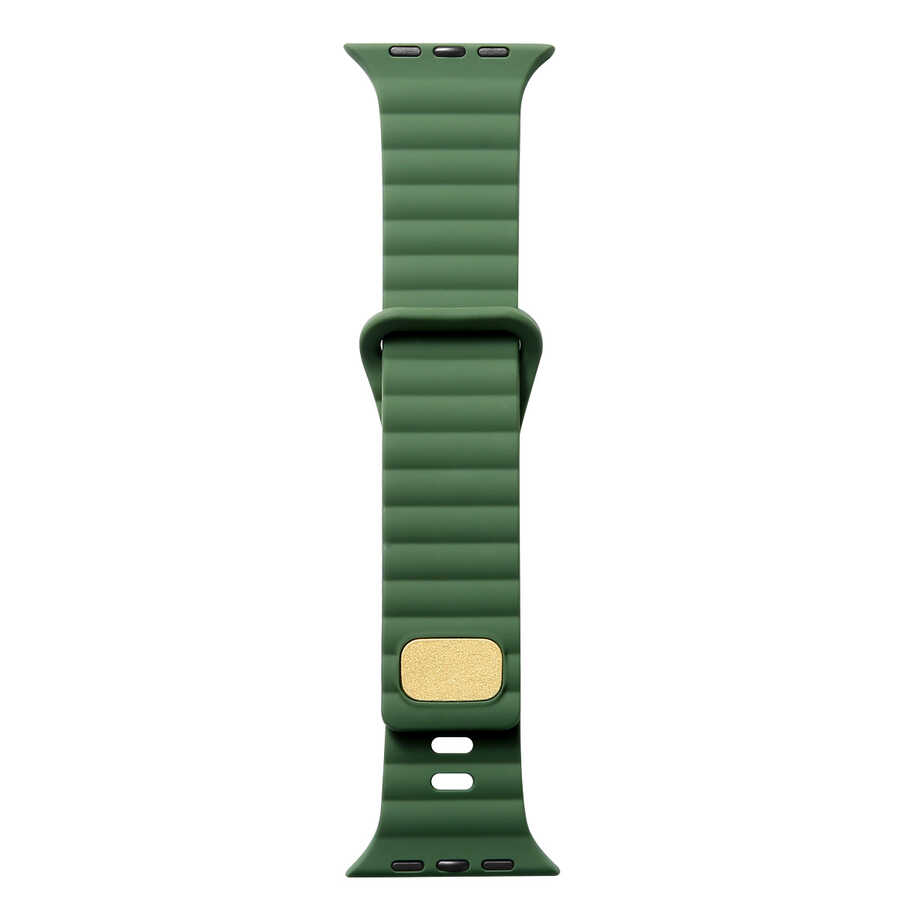 Apple Watch 42mm Uyumlu Kordon Silikon Soft Yüzey Metal Tokalı KRD-73 Kayış