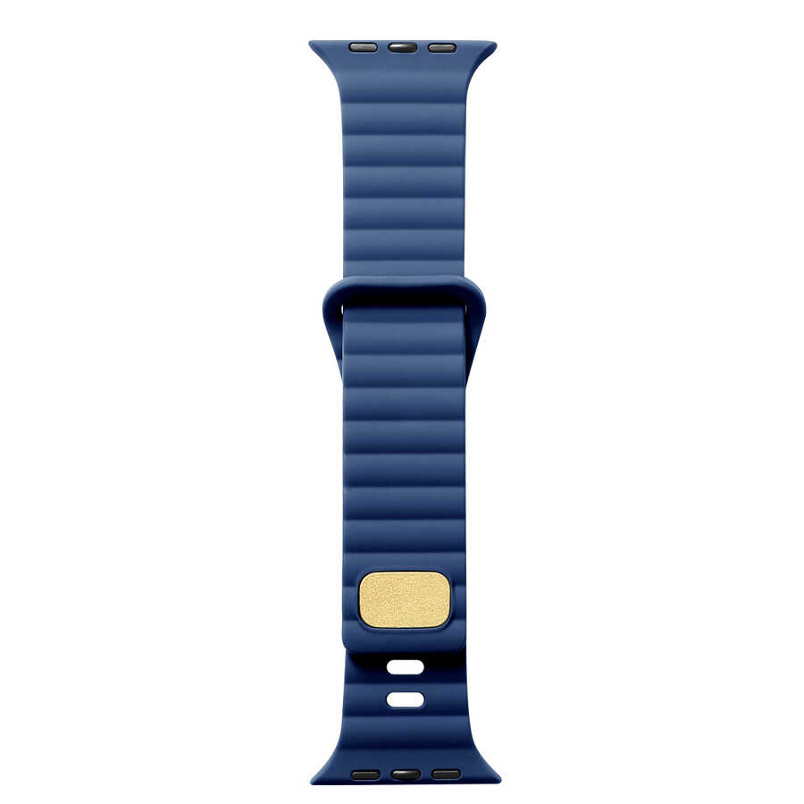 Apple Watch 42mm Uyumlu Kordon Silikon Soft Yüzey Metal Tokalı KRD-73 Kayış