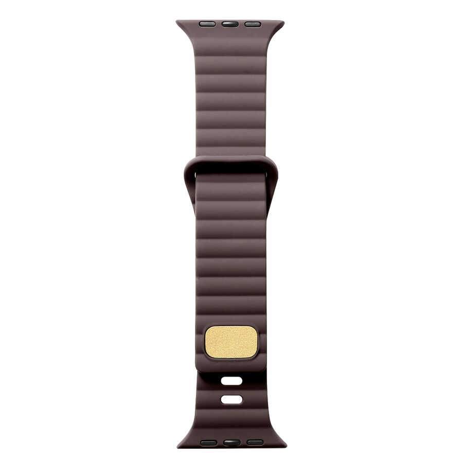 Apple Watch 44mm Uyumlu Kordon Silikon Soft Yüzey Metal Tokalı KRD-73 Kayış