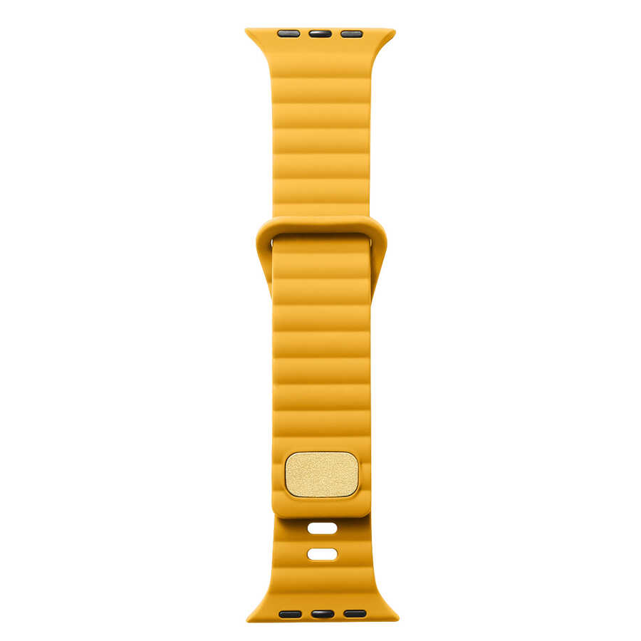 Apple Watch 44mm Uyumlu Kordon Silikon Soft Yüzey Metal Tokalı KRD-73 Kayış