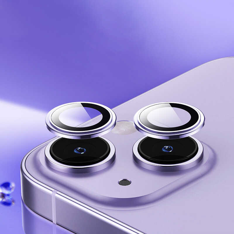 Apple iPhone 14 Uyumlu ​​​Wiwu Lens Guard Metal Kamera Lens Koruyucu
