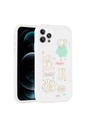 Apple iPhone 13 Pro Uyumlu Kılıf Kabartma Figürlü Parlak Zore Toys Silikon Kapak