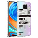 Xiaomi Redmi Note 9S Uyumlu Kılıf Airbag Kenarlı Renkli Desenli Silikon Zore Elegans Kapak