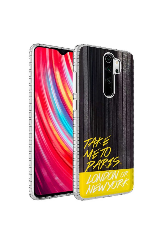 Xiaomi Redmi Note 8 Pro Uyumlu Kılıf Airbag Kenarlı Renkli Desenli Silikon Zore Elegans Kapak