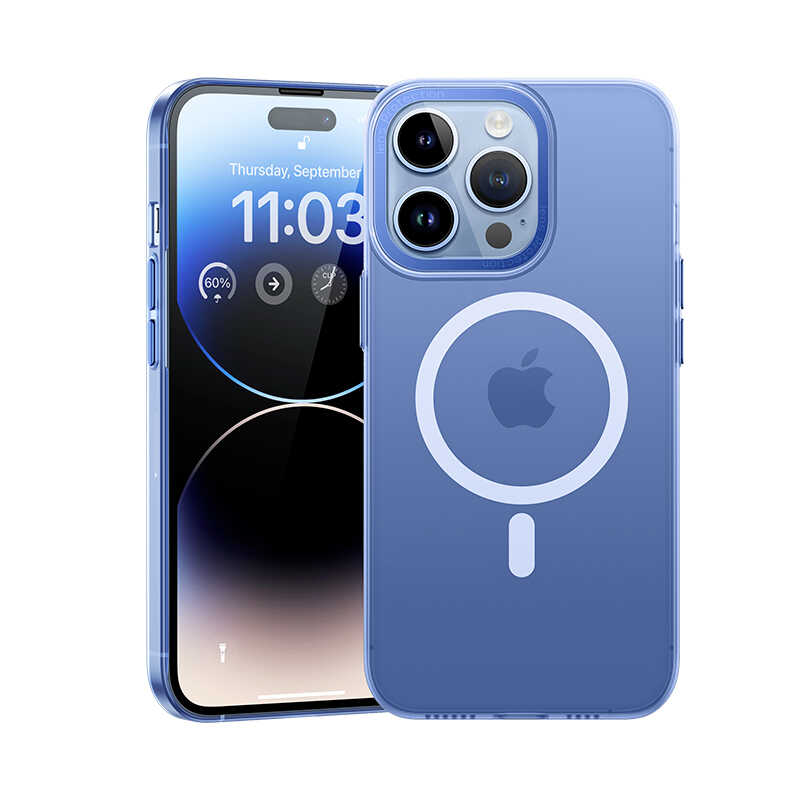 Apple iPhone 14 Pro Uyumlu Kılıf Wireless Şarj Destekli Benks Magnetik Haze Kapak
