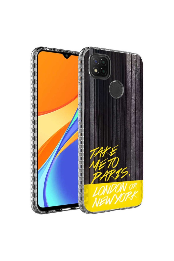 Xiaomi Redmi 9C Uyumlu Kılıf Airbag Kenarlı Renkli Desenli Silikon Zore Elegans Kapak