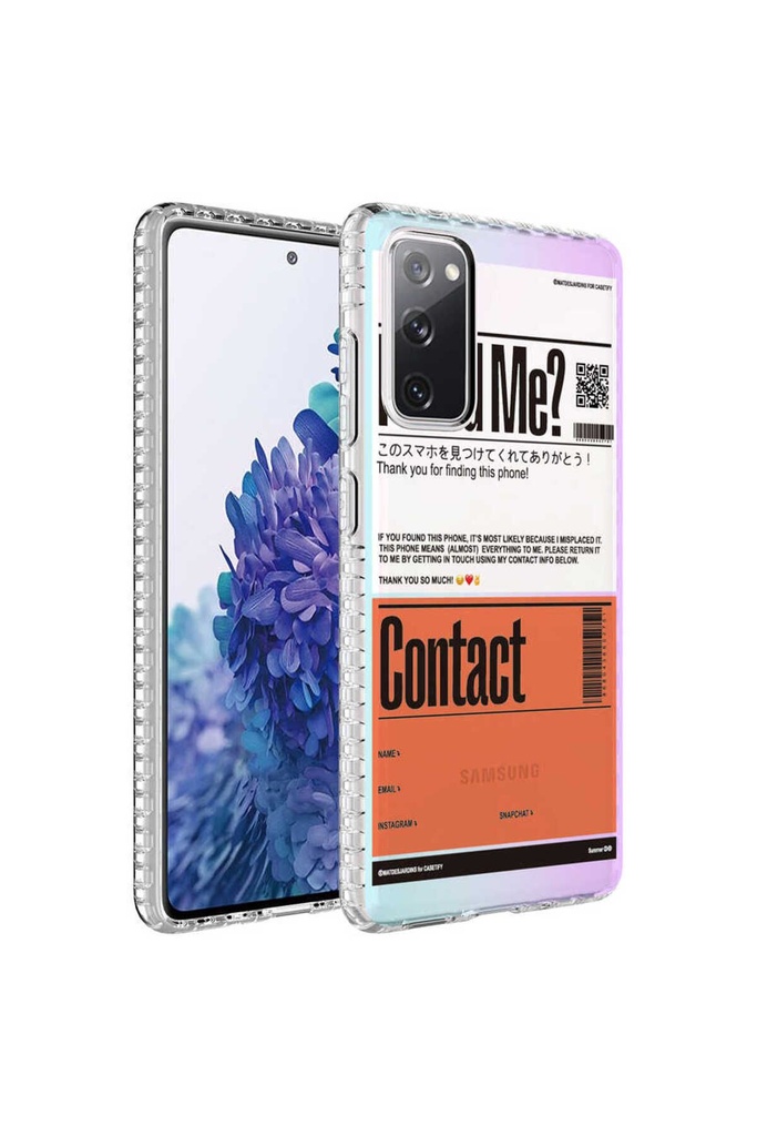 Samsung Galaxy S20 FE Uyumlu Kılıf Airbag Kenarlı Renkli Desenli Silikon Zore Elegans Kapak