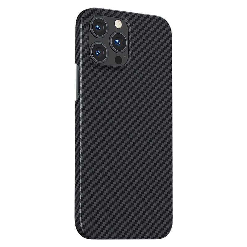 [RNZ-TA82818] Apple iPhone 13 Pro Uyumlu Kılıf M-safe Özellikli Karbon Fiber Benks Essential Kevlar Kapak