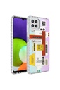 Samsung Galaxy A12 Uyumlu Kılıf Airbag Kenarlı Renkli Desenli Silikon Zore Elegans Kapak