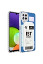 Samsung Galaxy A12 Uyumlu Kılıf Airbag Kenarlı Renkli Desenli Silikon Zore Elegans Kapak