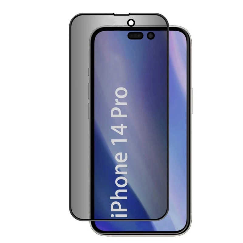 Apple iPhone 14 Pro Uyumlu Zore Kor Privacy Cam Ekran Koruyucu