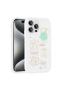 Apple iPhone 14 Pro Uyumlu Kılıf Kabartma Figürlü Parlak Zore Toys Silikon Kapak