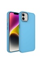 Apple iPhone 12 Uyumlu Kılıf Metal Çerçeve ve Buton Tasarımlı Silikon Zore Luna Kapak