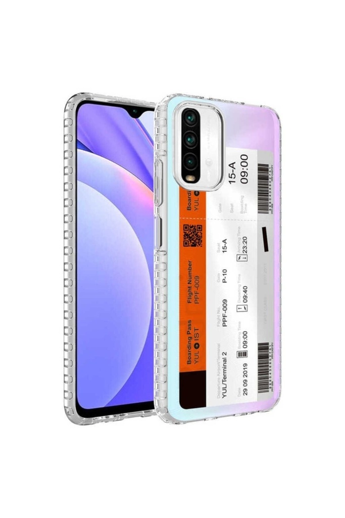 Xiaomi Redmi Note 10 Uyumlu Kılıf Airbag Kenarlı Renkli Desenli Silikon Zore Elegans Kapak