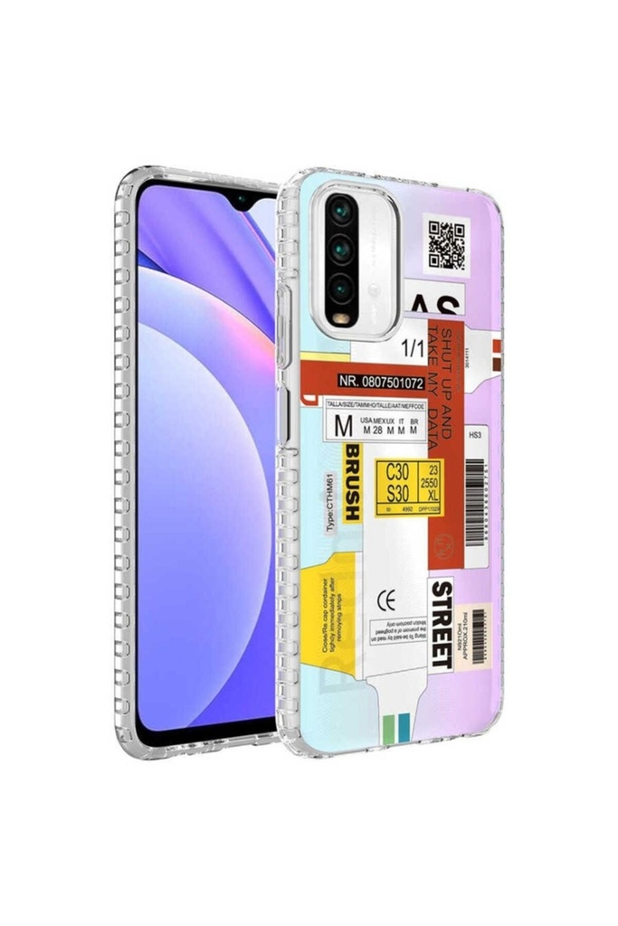Xiaomi Redmi Note 10 Uyumlu Kılıf Airbag Kenarlı Renkli Desenli Silikon Zore Elegans Kapak