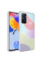 Xiaomi Redmi Note 11 Global Uyumlu Kılıf Airbag Kenarlı Renkli Desenli Silikon Zore Elegans Kapak