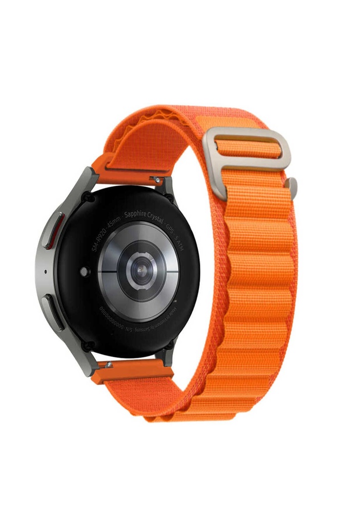 Samsung Gear S2 (20mm) Uyumlu Kordon Alpine Hasır Örgü Zore KRD-74 Kumaş Kayış