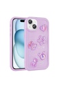 Apple iPhone 15 Plus Uyumlu Kılıf Kabartma Figürlü Parlak Zore Toys Silikon Kapak