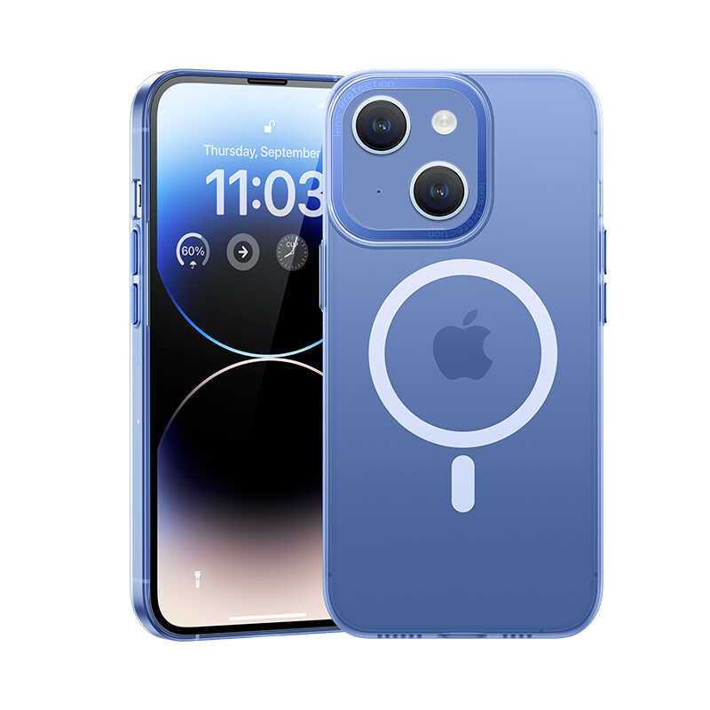 Apple iPhone 14 Uyumlu Kılıf Wireless Şarj Destekli Benks Magnetik Haze Kapak