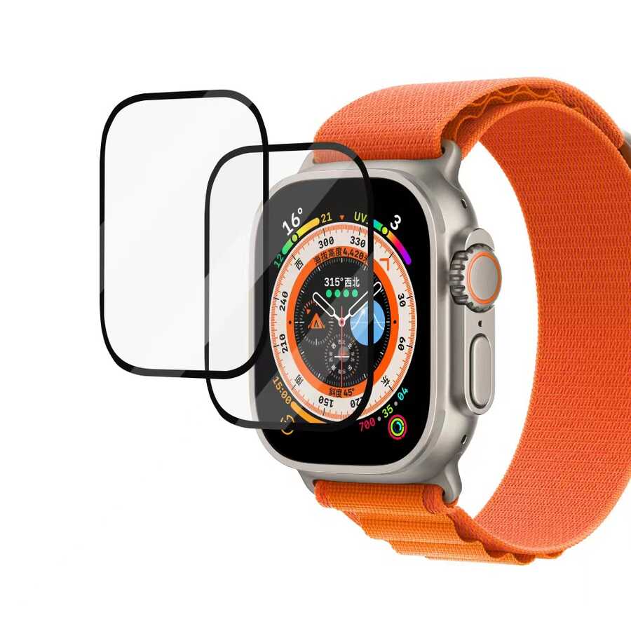 [RNZ-TA81614] Apple Watch Ultra 49mm Uyumlu Zore PMMA - Cam Saat Ekran Koruyucu