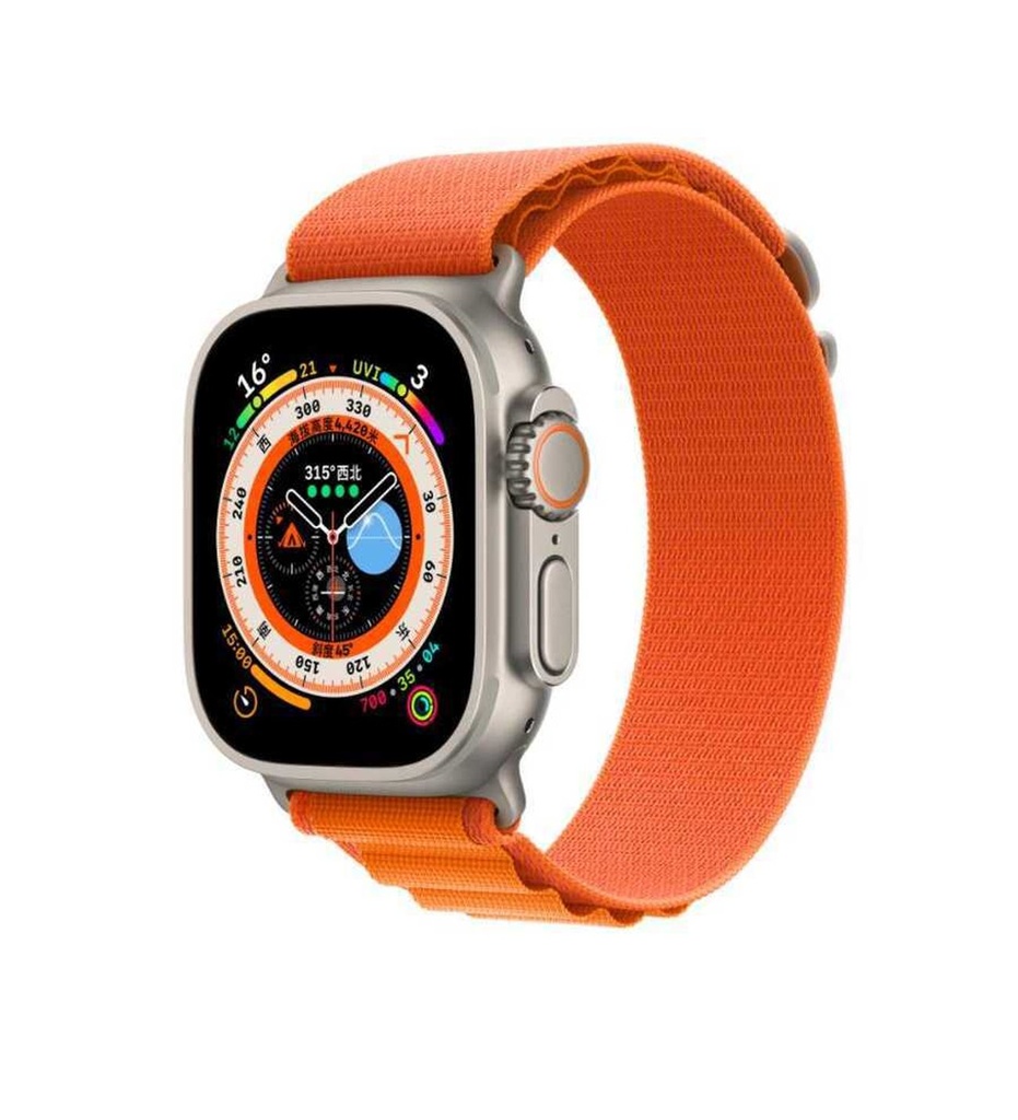 Apple Watch 38mm Uyumlu Kordon Alpine Hasır Örgü Zore KRD-74 Kumaş Kayış