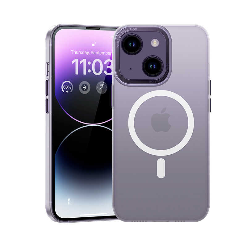 Apple iPhone 14 Plus Uyumlu Kılıf Wireless Şarj Destekli Benks Magnetik Haze Kapak