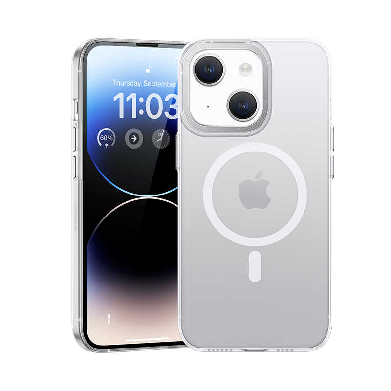 Apple iPhone 14 Plus Uyumlu Kılıf Wireless Şarj Destekli Benks Magnetik Haze Kapak