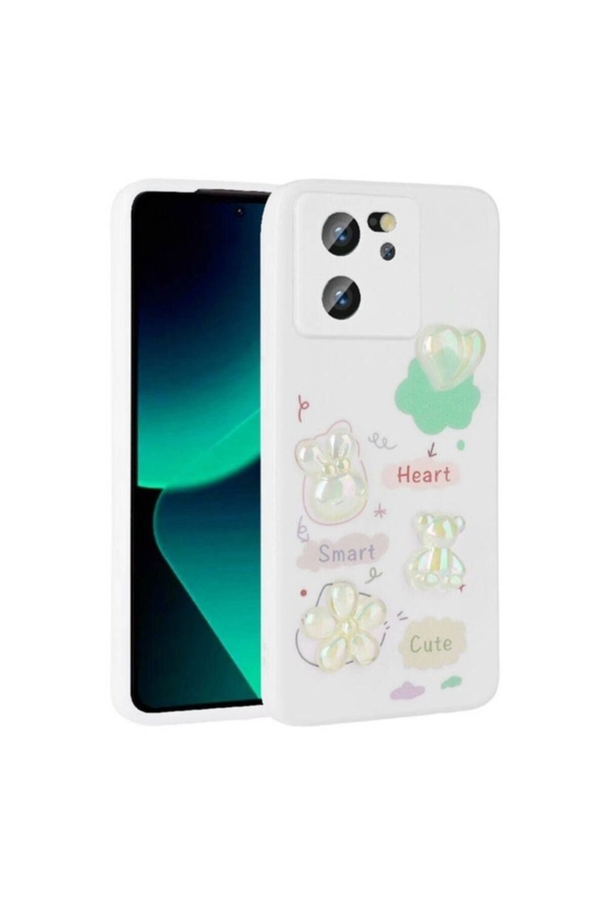 Xiaomi Mi 13T Uyumlu Kılıf Kabartma Figürlü Parlak Zore Toys Silikon Kapak
