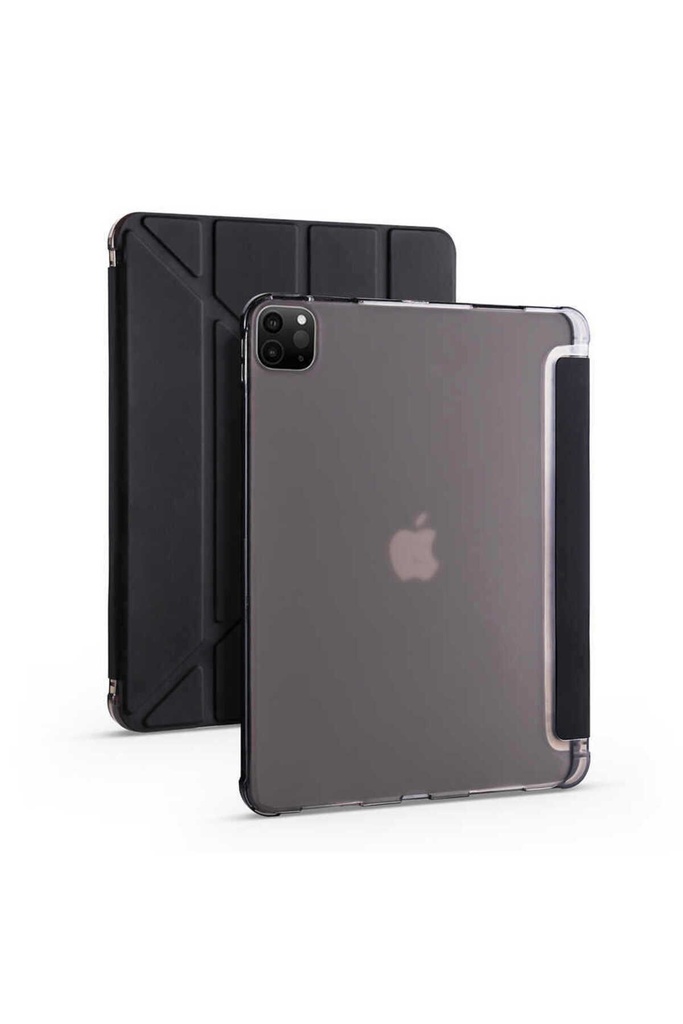 Apple iPad Pro 12.9 2022 M2 Uyumlu Kılıf Zore Tri Folding Kalem Bölmeli Standlı Kılıf
