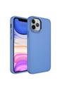 Apple iPhone 12 Pro Uyumlu Kılıf Metal Çerçeve ve Buton Tasarımlı Silikon Zore Luna Kapak