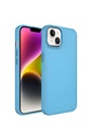 Apple iPhone 14 Plus Uyumlu Kılıf Metal Çerçeve ve Buton Tasarımlı Silikon Zore Luna Kapak