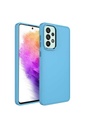 Samsung Galaxy A23 Uyumlu Kılıf Metal Çerçeve ve Buton Tasarımlı Silikon Zore Luna Kapak
