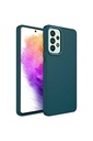 Samsung Galaxy A32 4G Uyumlu Kılıf Metal Çerçeve ve Buton Tasarımlı Silikon Zore Luna Kapak